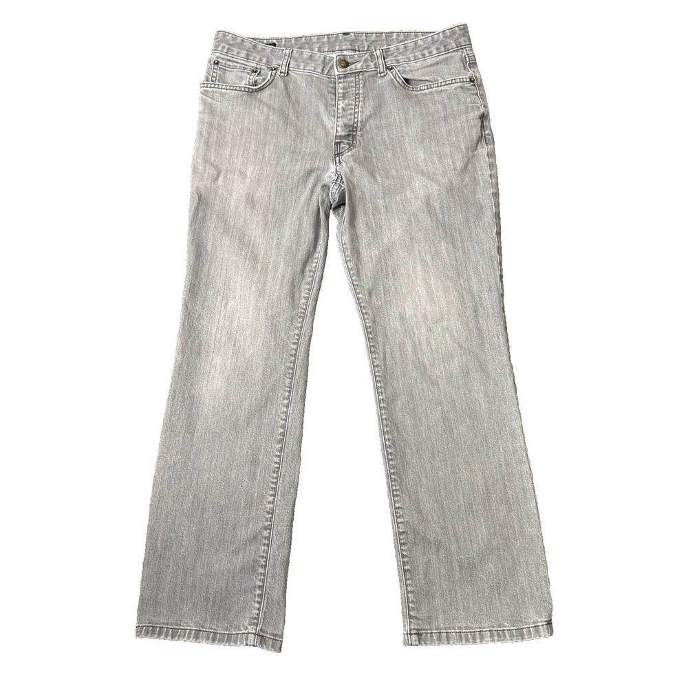 Patagonia Straight Leg Jeans‎ Mens 34x27 Button Fly Gray Organic Cotton Denim